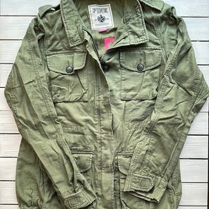 Vintage 00s VS PINK 100% Cotton Utility Jacket Olive Green size M/L